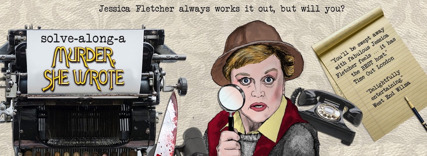 Cartoon image of Jessica from the tv show type writer with the show title