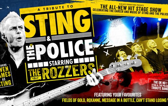 Owen James as "Sting" singing into a microphone. The show title is shown next to him.